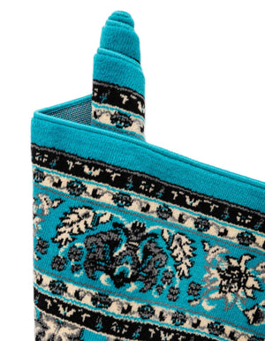 Turquoise 4' 1 x 6' 1 Sialk Hill Rectangle Area Rug 100% Polypropylene Durable Easy Clean Classic Traditional Design Carpet for Interior Design for Sale at Rug Engine