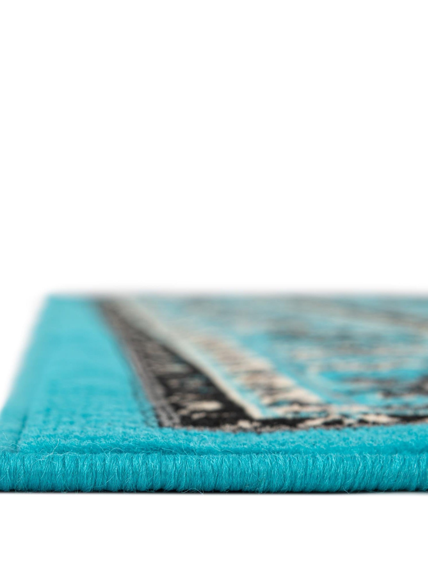 Turquoise 2' 7 x 10' Sialk Hill Runner Area Rug 100% Polypropylene Durable Easy Clean Classic Traditional Design Carpet for Interior Design for Sale at Rug Engine