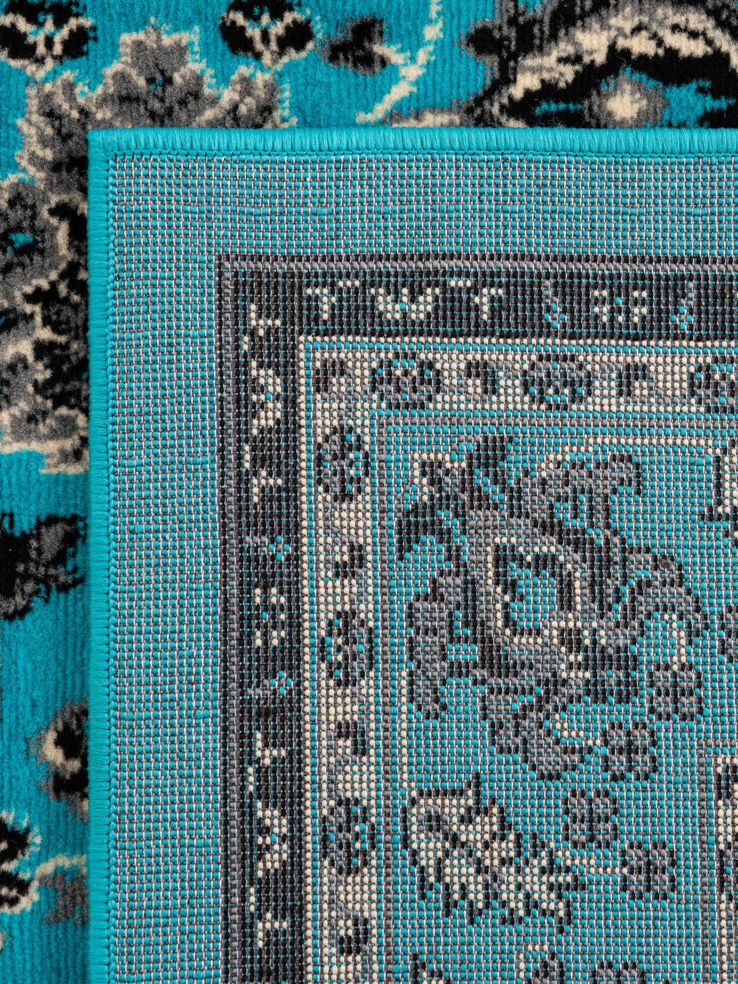 Turquoise 2' 7 x 10' Sialk Hill Runner Area Rug 100% Polypropylene Durable Easy Clean Classic Traditional Design Carpet for Interior Design for Sale at Rug Engine
