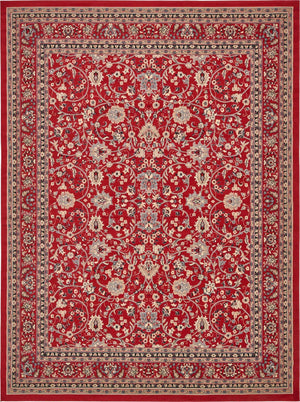 Red 10' x 13' 1 Sialk Hill Rectangle Area Rug 100% Polypropylene Durable Easy Clean Classic Traditional Design Carpet for Interior Design for Sale at Rug Engine