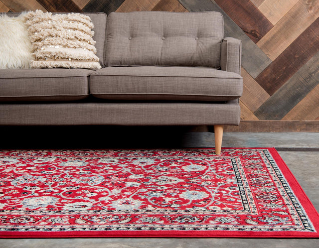 Red 6' 1 x 9' Sialk Hill Rectangle Area Rug 100% Polypropylene Durable Easy Clean Classic Traditional Design Carpet for Interior Design for Sale at Rug Engine