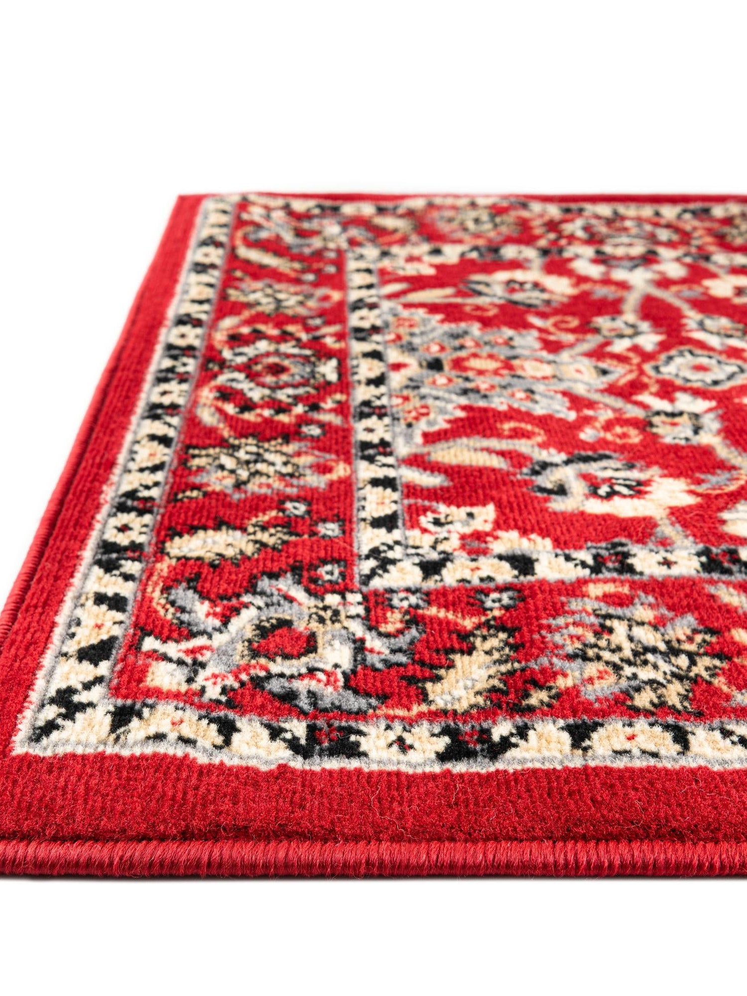 Red 5' 3 x 8' Sialk Hill Rectangle Area Rug 100% Polypropylene Durable Easy Clean Classic Traditional Design Carpet for Interior Design for Sale at Rug Engine