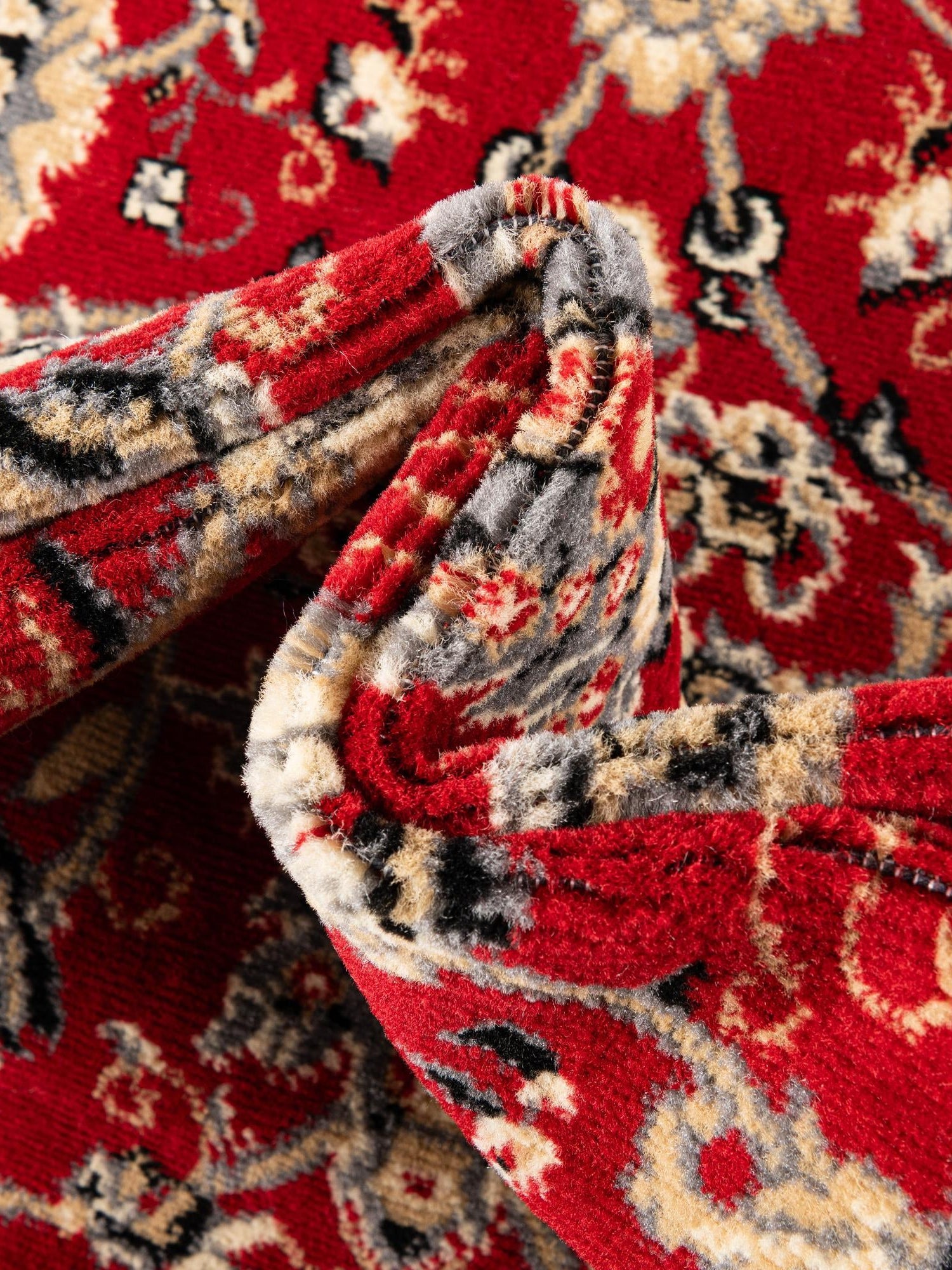 Red 9' x 12' Sialk Hill Rectangle Area Rug 100% Polypropylene Durable Easy Clean Classic Traditional Design Carpet for Interior Design for Sale at Rug Engine