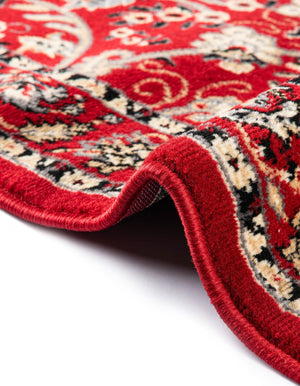 Red 4' 1 x 6' 1 Sialk Hill Rectangle Area Rug 100% Polypropylene Durable Easy Clean Classic Traditional Design Carpet for Interior Design for Sale at Rug Engine