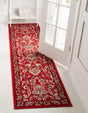 Red 2' 7 x 10' Sialk Hill Runner Area Rug 100% Polypropylene Durable Easy Clean Classic Traditional Design Carpet for Interior Design for Sale at Rug Engine