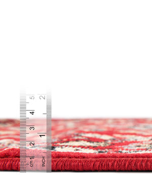 Red 2' x 8' 2 Sialk Hill Runner Area Rug 100% Polypropylene Durable Easy Clean Classic Traditional Design Carpet for Interior Design for Sale at Rug Engine