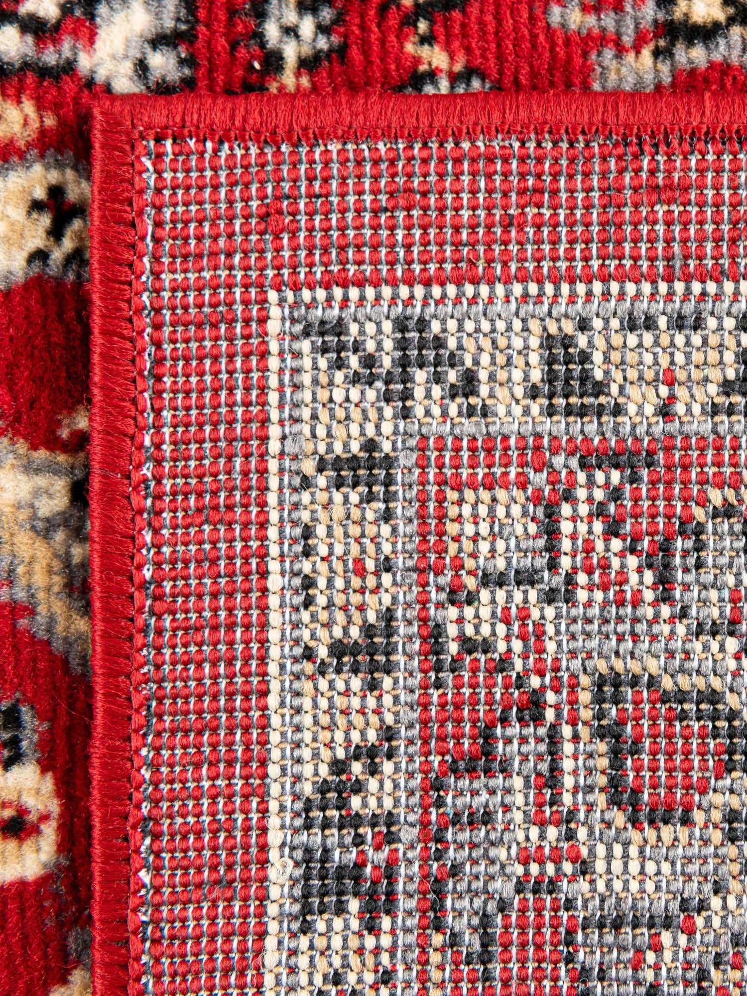 Red 2' 7 x 10' Sialk Hill Runner Area Rug 100% Polypropylene Durable Easy Clean Classic Traditional Design Carpet for Interior Design for Sale at Rug Engine