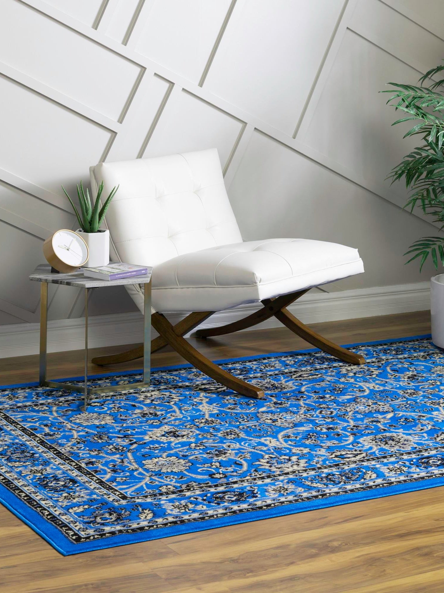 Dark Blue 10' x 13' 1 Sialk Hill Rectangle Area Rug 100% Polypropylene Durable Easy Clean Classic Traditional Design Carpet for Interior Design for Sale at Rug Engine
