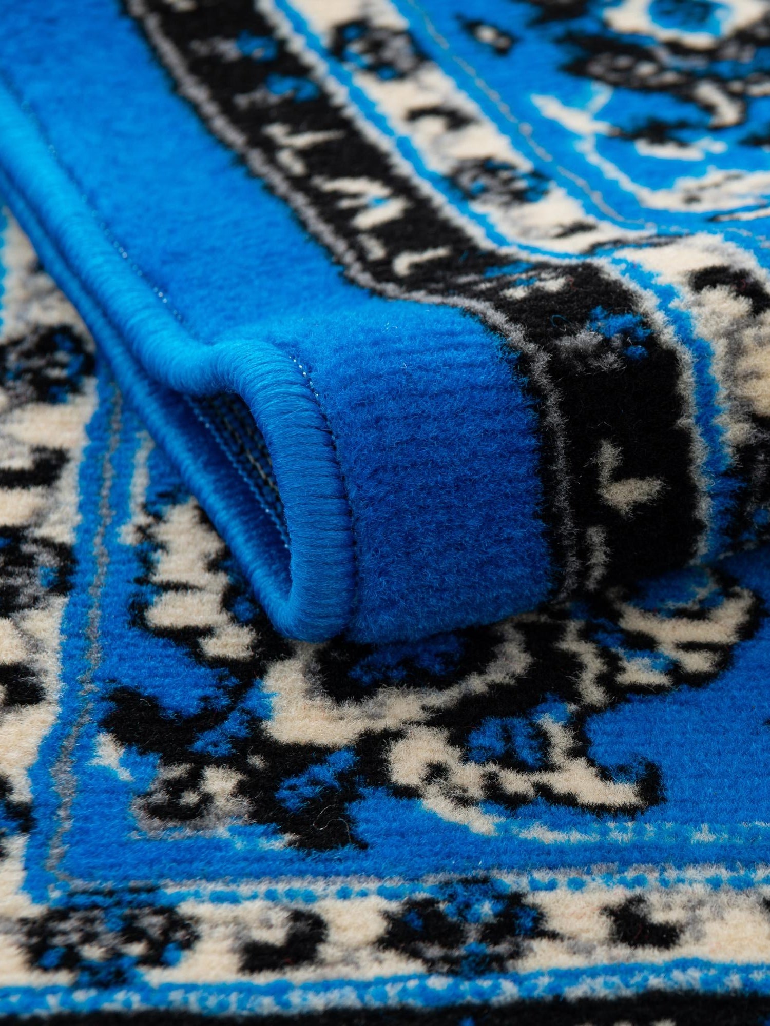 Dark Blue 10' x 13' 1 Sialk Hill Rectangle Area Rug 100% Polypropylene Durable Easy Clean Classic Traditional Design Carpet for Interior Design for Sale at Rug Engine