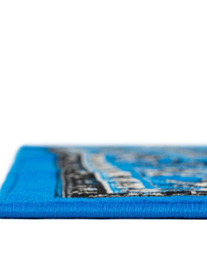 Dark Blue 6' 1 x 9' Sialk Hill Rectangle Rug