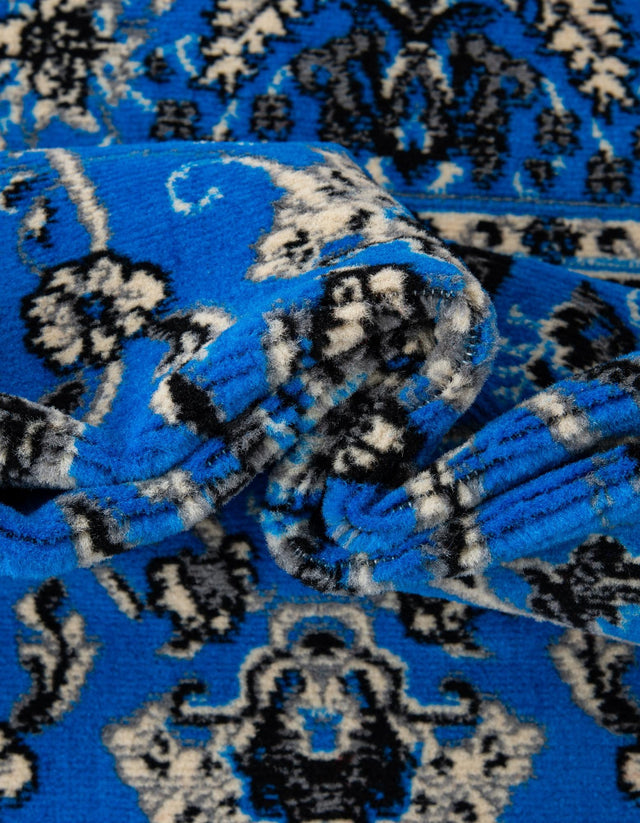 Dark Blue 6' 1 x 9' Sialk Hill Rectangle Rug