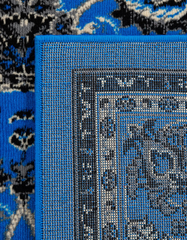 Dark Blue 6' 1 x 9' Sialk Hill Rectangle Rug