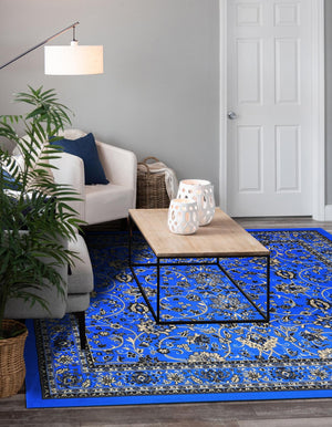 Dark Blue 8' x 8' Sialk Hill Square Rug
