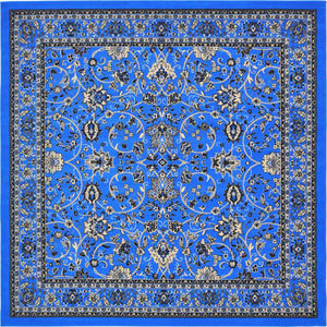 Dark Blue 8' x 8' Sialk Hill Square Rug