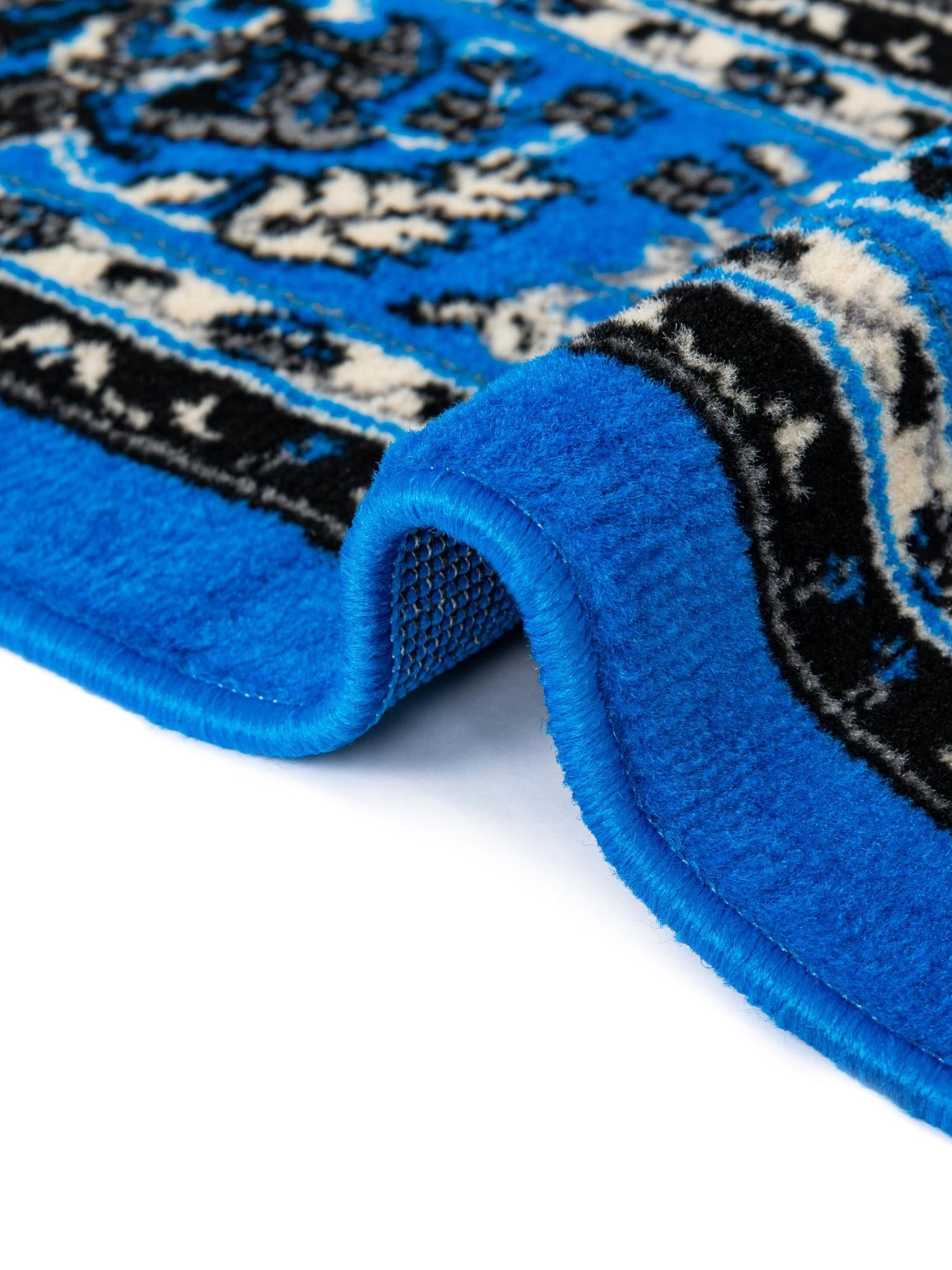 Dark Blue 2' x 8' 2 Sialk Hill Runner Area Rug 100% Polypropylene Durable Easy Clean Classic Traditional Design Carpet for Interior Design for Sale at Rug Engine