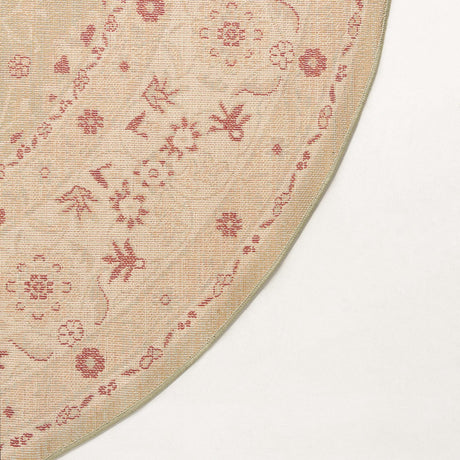 Light Green 6' 1 x 6' 1 Edinburgh Round Area Rug 100% Polypropylene Easy Clean With Cotton Backing Traditional Classic Design Carpet for Living, Dining Room, Office for Sale at Rug Engine