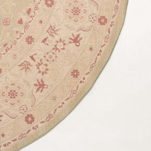 Light Green 8' x 8' Edinburgh Round Area Rug 100% Polypropylene Easy Clean With Cotton Backing Traditional Classic Design Carpet for Living, Dining Room, Office for Sale at Rug Engine