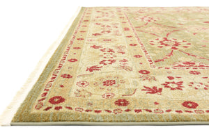 Light Green 8' x 8' Edinburgh Square Area Rug 100% Polypropylene Easy Clean With Cotton Backing Traditional Classic Design Carpet for Living, Dining Room, Office for Sale at Rug Engine