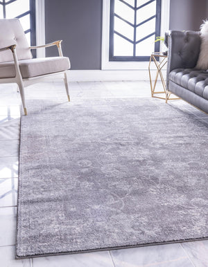 Dark Gray 4' 1 x 6' 1 Tradition Rectangle Area Rug Traditional Classic Vintage Design Carpet for Living Room, Bedrooms, Dining, Office Space for Sale at Rug Engine