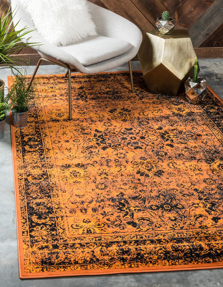 Terracotta and Black 2' x 3' 1 Imperial Rectangle Area Rug 100% Polypropylene With Cotton Backing Traditional Vintage Distressed Design Carpet for Sale at Rug Engine
