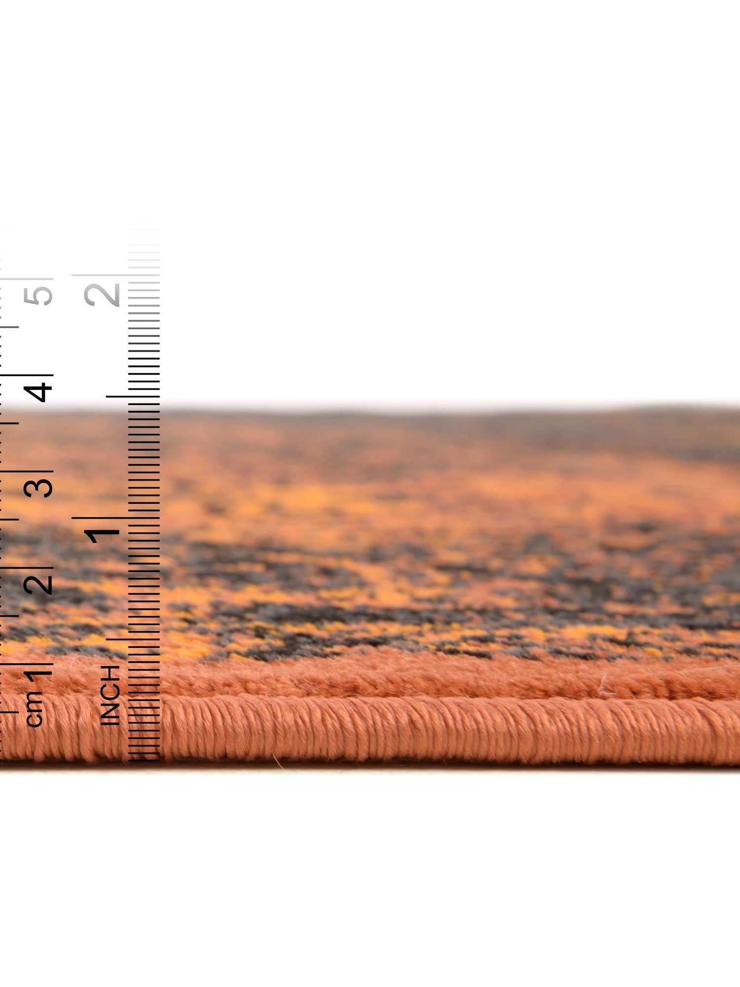 Terracotta and Black 2' x 3' 1 Imperial Rectangle Area Rug 100% Polypropylene With Cotton Backing Traditional Vintage Distressed Design Carpet for Sale at Rug Engine