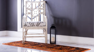 Terracotta and Black 3' x 10' Imperial Runner Rug