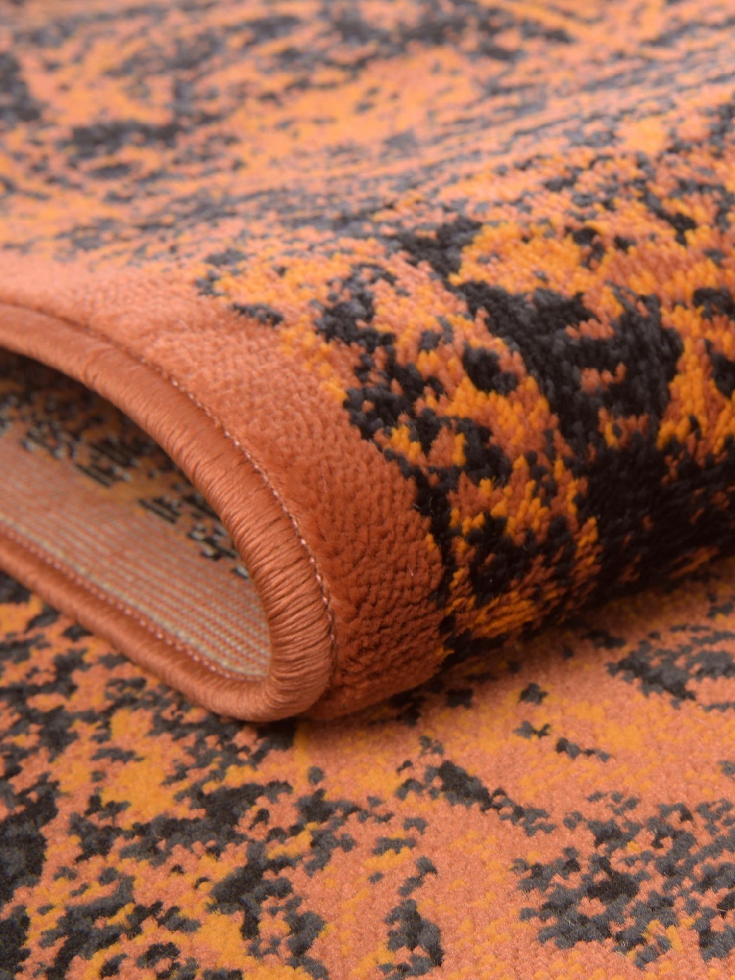 Terracotta and Black 3' x 9' 10 Imperial Runner Area Rug 100% Polypropylene With Cotton Backing Traditional Vintage Distressed Design Carpet for Sale at Rug Engine