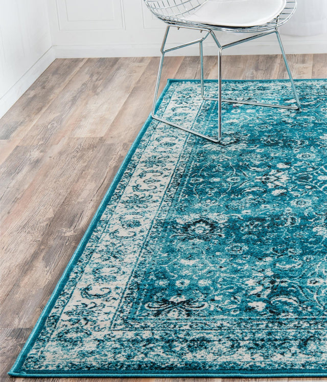 Blue 6' x 9' Imperial Rectangle Area Rug 100% Polypropylene With Cotton Backing Traditional Vintage Distressed Design Carpet for Sale at Rug Engine