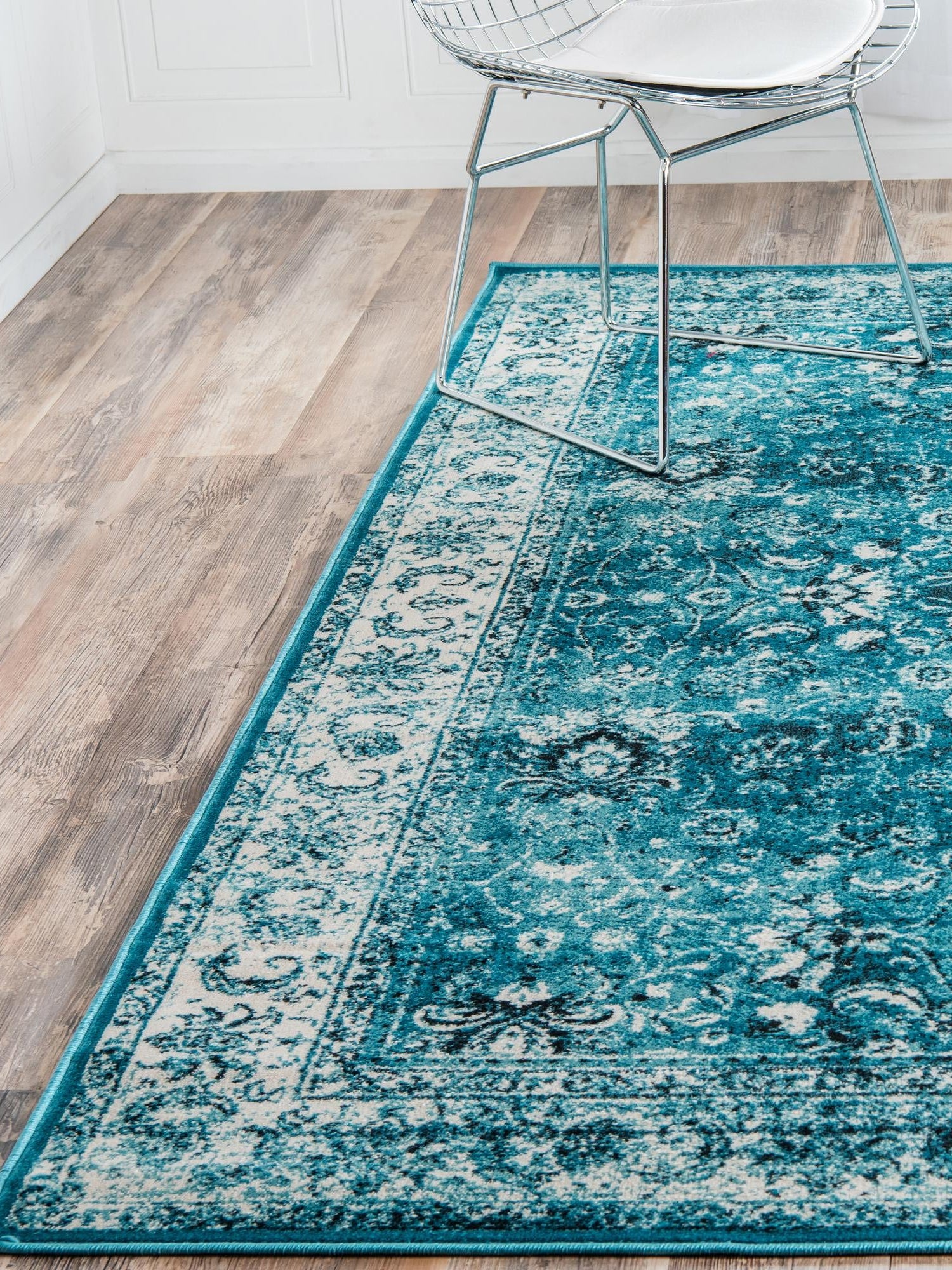 Blue 2' x 3' 1 Imperial Rectangle Area Rug 100% Polypropylene With Cotton Backing Traditional Vintage Distressed Design Carpet for Sale at Rug Engine