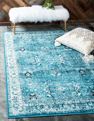 Blue 2' x 3' 1 Imperial Rectangle Area Rug 100% Polypropylene With Cotton Backing Traditional Vintage Distressed Design Carpet for Sale at Rug Engine