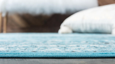 Blue 4' 1 x 6' 1 Imperial Rectangle Area Rug 100% Polypropylene With Cotton Backing Traditional Vintage Distressed Design Carpet for Sale at Rug Engine