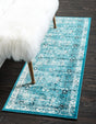 Blue 2' x 6' 1 Imperial Runner Area Rug 100% Polypropylene With Cotton Backing Traditional Vintage Distressed Design Carpet for Sale at Rug Engine