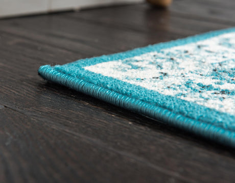 Blue 2' x 6' 1 Imperial Runner Area Rug 100% Polypropylene With Cotton Backing Traditional Vintage Distressed Design Carpet for Sale at Rug Engine