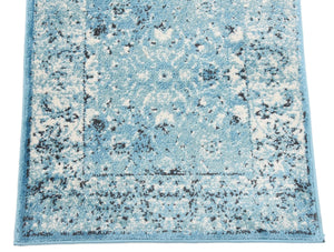 Blue 2' x 6' 1 Imperial Runner Area Rug 100% Polypropylene With Cotton Backing Traditional Vintage Distressed Design Carpet for Sale at Rug Engine