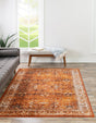 Terracotta and White 2' x 3' 1 Imperial Rectangle Rug