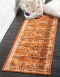 Terracotta and White 2' x 6' 1 Imperial Runner Rug