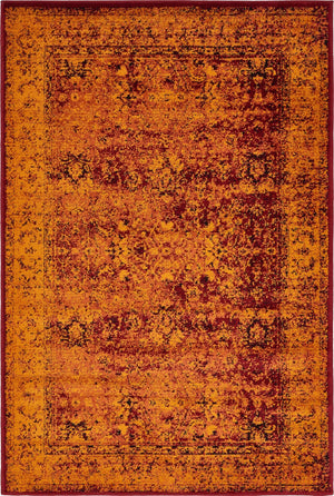Red 4' 1 x 6' 1 Imperial Rectangle Area Rug 100% Polypropylene With Cotton Backing Traditional Vintage Distressed Design Carpet for Sale at Rug Engine