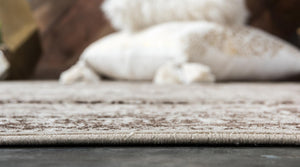 Cream 8' x 11' 6 Imperial Rectangle Area Rug 100% Polypropylene With Cotton Backing Traditional Vintage Distressed Design Carpet for Sale at Rug Engine