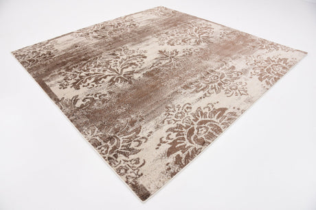 Dark Beige 8' x 8' Rushmore Square Area Rug 55% Polypropylene & 45% Polyester Durable Quality Carpet for Indoor Home Decorating for Sale at Rug Engine