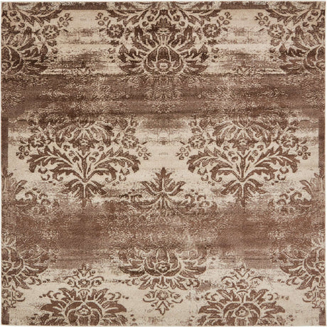 Dark Beige 8' x 8' Rushmore Square Area Rug 55% Polypropylene & 45% Polyester Durable Quality Carpet for Indoor Home Decorating for Sale at Rug Engine