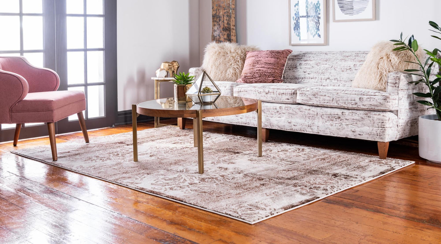 Dark Beige 4' x 6' Rushmore Rectangle Area Rug