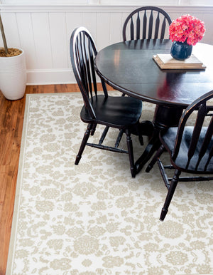 Snow White 10' 8 x 10' 8 Rushmore Square Area Rug 55% Polypropylene & 45% Polyester Durable Quality Carpet for Indoor Home Decorating for Sale at Rug Engine