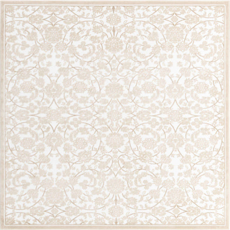 Snow White 8' x 8' Rushmore Square Area Rug 55% Polypropylene & 45% Polyester Durable Quality Carpet for Indoor Home Decorating for Sale at Rug Engine