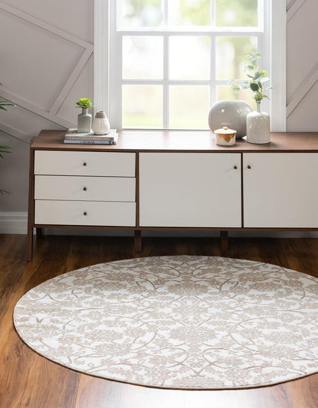 Snow White 10' 8 x 10' 8 Rushmore Round Area Rug 55% Polypropylene & 45% Polyester Durable Quality Carpet for Indoor Home Decorating for Sale at Rug Engine