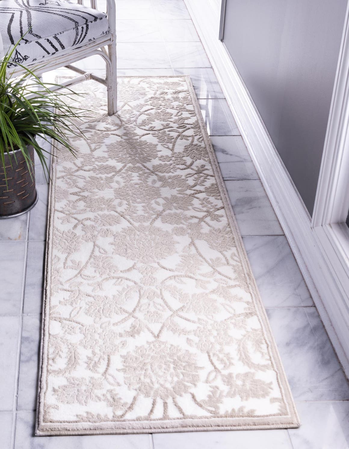 Snow White 2' 6 x 13' 1 Rushmore Runner Area Rug 55% Polypropylene & 45% Polyester Durable Quality Carpet for Indoor Home Decorating for Sale at Rug Engine