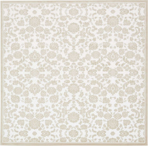 White Brown 8' x 8' Rushmore Square Area Rug 55% Polypropylene & 45% Polyester Durable Quality Carpet for Indoor Home Decorating for Sale at Rug Engine