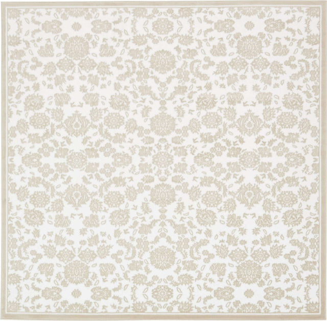 White Brown 8' x 8' Rushmore Square Area Rug 55% Polypropylene & 45% Polyester Durable Quality Carpet for Indoor Home Decorating for Sale at Rug Engine