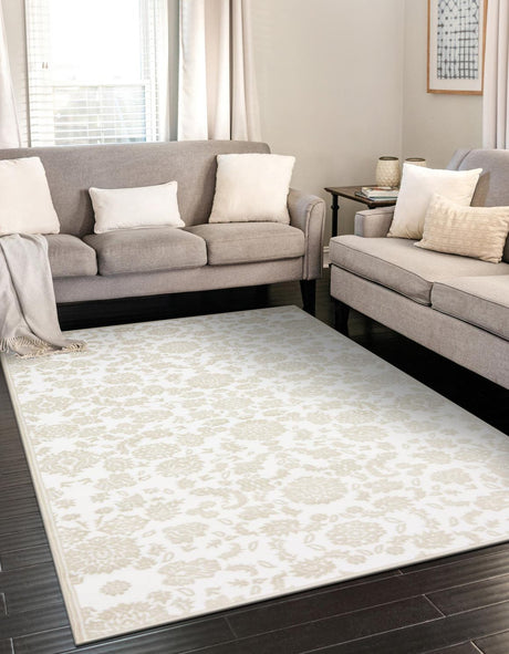 White Brown 10' x 13' Rushmore Rectangle Area Rug 55% Polypropylene & 45% Polyester Durable Quality Carpet for Indoor Home Decorating for Sale at Rug Engine
