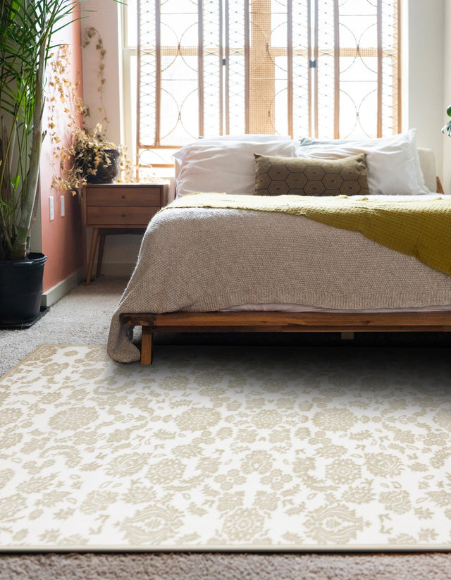 White Brown 2' x 3' 1 Rushmore Rectangle Area Rug 55% Polypropylene & 45% Polyester Durable Quality Carpet for Indoor Home Decorating for Sale at Rug Engine