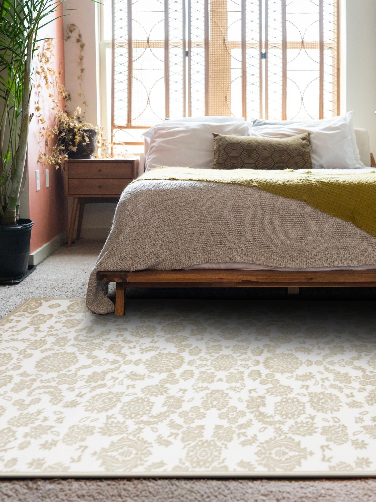 White Brown 10' x 13' Rushmore Rectangle Area Rug 55% Polypropylene & 45% Polyester Durable Quality Carpet for Indoor Home Decorating for Sale at Rug Engine